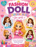 Fashion Doll Coloring Book for Girls: Cute Career Girls and Princesses in Fun Roles: Doctor, Chef, Fashion Designer, Pop Star, Astronaut, Mermaid & More | Coloring Book for Ages 3–6