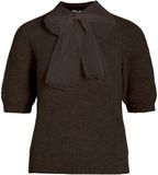 Vila Trui Viitza O-neck 2/4 Bow Knit Top/bfs 14116072 Coffee Bean Dames Maat - XL