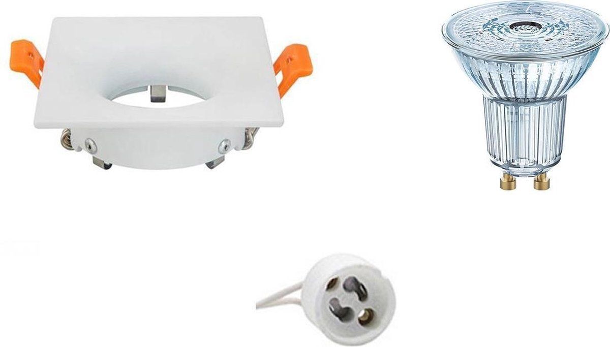 Osram LED Spot Set - Parathom PAR16 940 36D - GU10 - Dimbaar - Vierkant - Mat Wit - 3.7W - 4000K