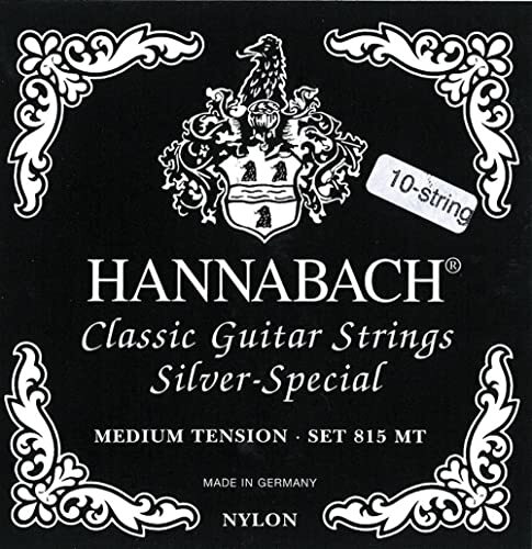 Hannabach 815 Medium Tenson Klassieke gitaarsnaren voor 8/10 snarige gitaren/Medium Tension Silver Special - C8