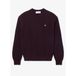 Lacoste gebreide trui met logo en wol - donkerrood
