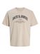 JACK & JONES Shirt 'JJEDENVER' donkerblauw / greige