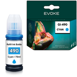 Evoke Cyan Ink for Canon GI-490C (70ml, 7000 Pages)