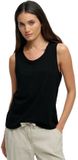 Superdry Scoop Neck Mouwloos T-shirt Zwart 2XS Vrouw