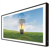 Afbeelding met houten frame, zwart gelakt, met LED-verlichting