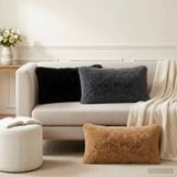 vidaXL - Kussensloop - 2 pcs - HEERLEN - Taupe - 40 x 80 cm - PV Fleece