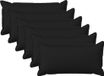 vidaXL Kussensloop - 6 stuks - Zwart - 40 x 80 cm - Katoensatijn