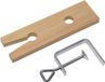 Omgoods - Pêne de banc en bois avec fente en V et pince pour établi