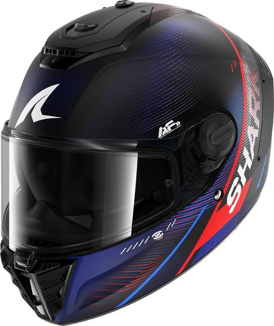 Shark Spartan RS Speed Tech Helm - Zwart Matt/rood/blauw