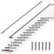 DRAKUS SP. Z O.O. Rampe d'escalier Inox - Rampe murale Balcon - Marche d'escalier sécurisée - Résistant aux intempéries Brossé - 200 cm - Argenté