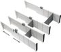 Merkloos Unyqoos Schuifladenorganizer, set van 4, verstelbaar (28-44,5 cm, 10,5 cm hoog), antislip, wit