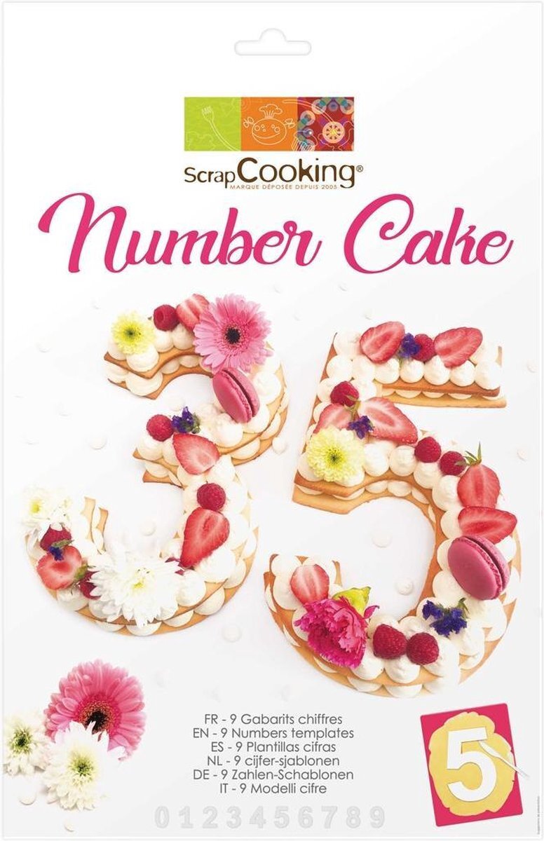 ScrapCooking Cookie Cake Template - Nummer - Set/9