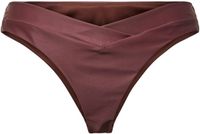PIECES - PCBAOMI BIKINI V SHAPE MINI BRAZIL BC - Meisjes - Badpakken - Deep Mahogany - Effen - Mouwloos - V-hals - Geen sluiting - Kinderen - XL - Polyester/Elastaan - Lente/Zomer 2026
