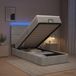 Prolenta Maison Exclusive - Lit Ottoman avec matelas et éclairage LED, gris clair, 100 x 200 cm, revêtement en velours