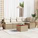 Prolenta Maison Exclusive - Ensemble de canapé de jardin avec coussin 6 pcs Beige polyrotin