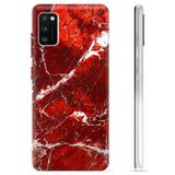 Samsung Coque Samsung Galaxy A41 en TPU - Marbre Rouge