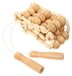 Rouleau de massage dorsal Fait main - Rouleau de massage en bois - Longueur réglable - 36 perles en bois - Cordon en nylon durable - Massage efficace