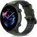 Strap-it Cuir, Bracelet de montre connectée en silicone - Convient pour Amazfit GTR 3 - Noir/Vert