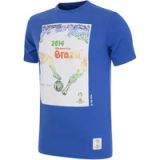 COPA Brazilië 2014 WK Poster T-Shirt Heren Blauw XL