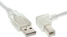 Inline 0.5m USB 2.0 AM/BM - Transparant