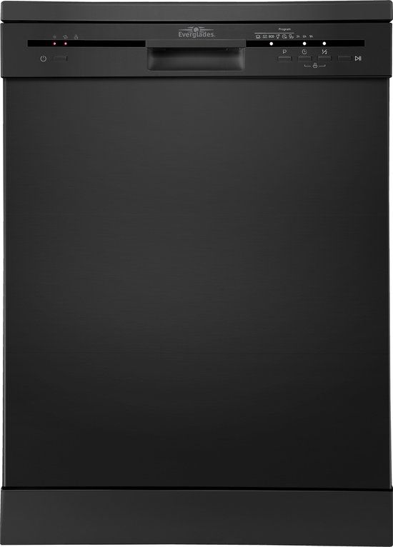Everglades EVDW5108B Vrijstaande Vaatwasser - Zwart - E Klasse - 12 Couverts - 5 Jaar Garantie