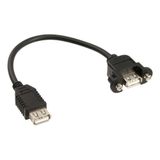 InLine 33441D USB-kabel USB 2.0 0,2 m USB A Zwart