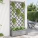 Maison Exclusive Jardinière avec treillis, gris, 90x35x180 cm, en bois massif de sapin