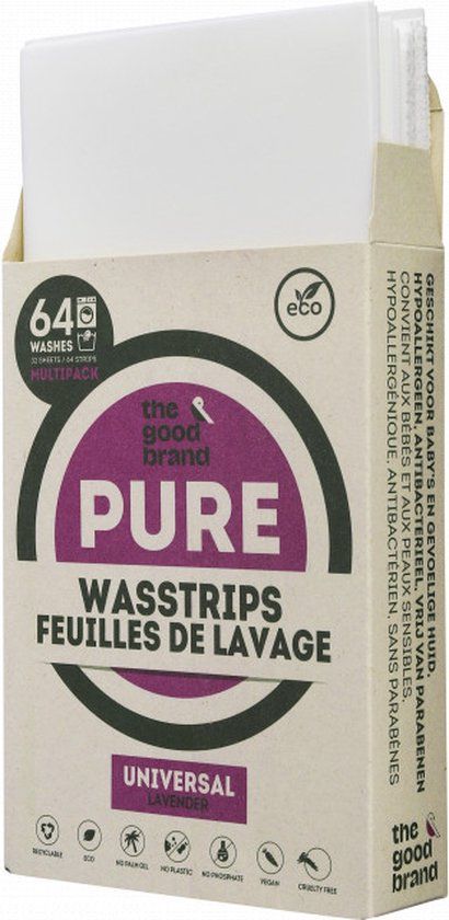 The Good Brand Wasstrips Lavendel - 64 wasbeurten