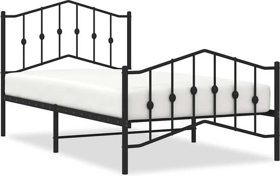 vidaXL Bedframe Metaal Zwart 100x190 cm