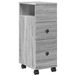 Maison Exclusive - Armoire de salle de bain étroite sur roulettes, Sonoma gris, en panneaux de particules