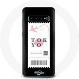 Maniacase Etui voor Samsung Galaxy S10 Edge luchtkaartje Tokyo Japan