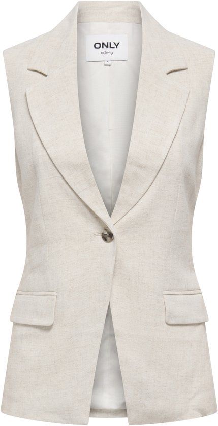 Only Gilet Onlviesta S/l Linen Bl Waistcoat Tl 15375017 Moonbeam Dames Maat - 38
