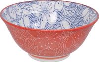Tokyo Design Studio Mixed Bowls Dot Sakura 14.8x6.8cm 500ml Blue/Red