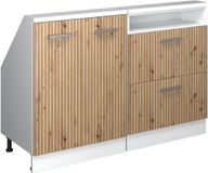 Vicco R-Line Keukenkast voor schuine wand – 120 cm Set van 2 Artisanaal eiken/wit
