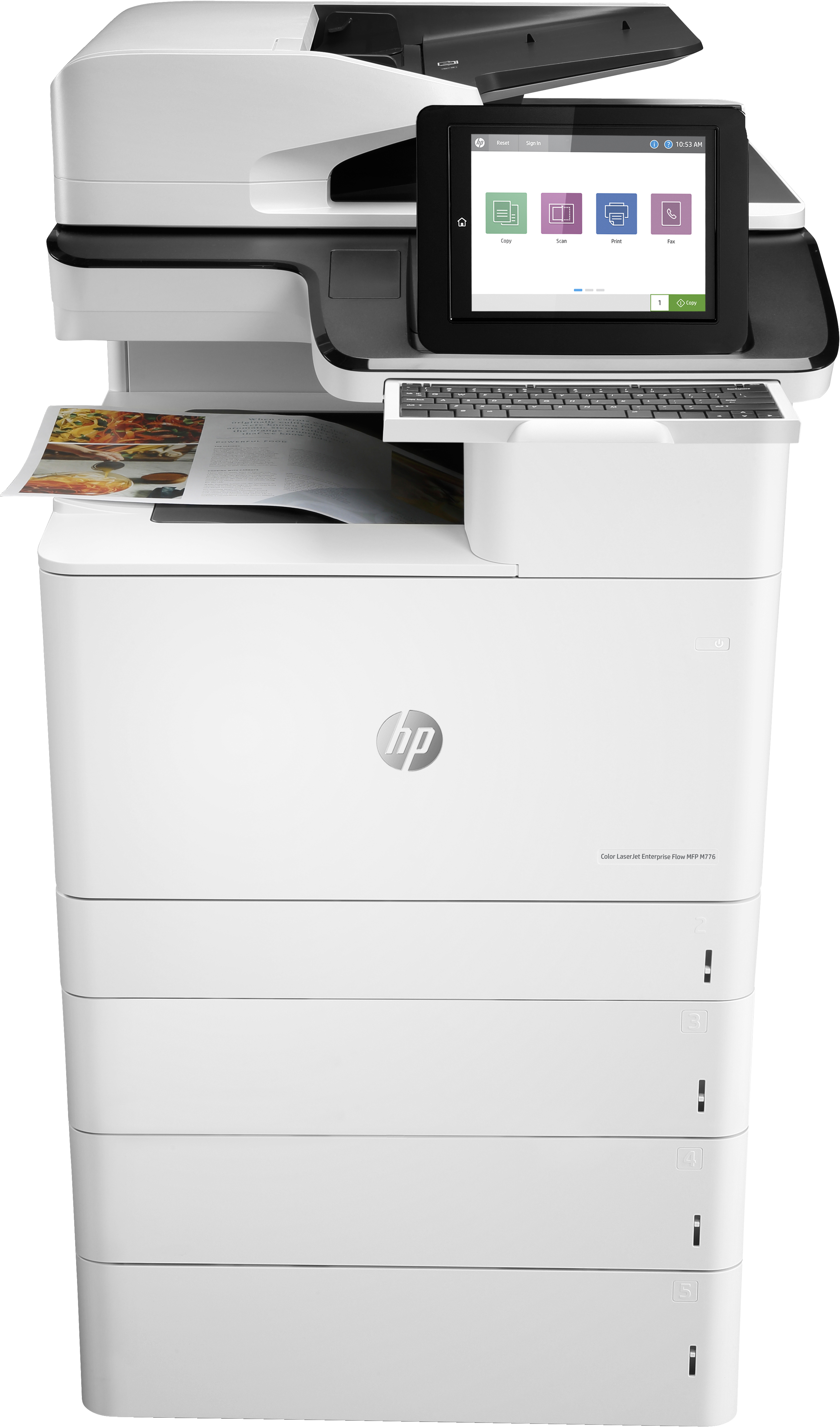 HP HP Color LaserJet Enterprise Flow MFP M776z, Printen, kopi&#235;ren, scannen en faxen, Afdrukken via USB-poort aan de voorzijde