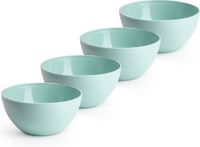 PlasticForte Schaaltjes - 4x - kunststof - kommetjes - dessert/ontbijt - D14 x H6 cm - mintgroen