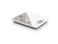 LAICA Digitale keukenweegschaal, 10 kg, zeer nauwkeurige voedselweegschaal, groot lcd-display, tara-functie, watervolumemeting, gehard glas, bruin