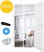 FLOOQ Rideau magnétique premium moderne 100x210cm blanc - Moustiquaire de porte - Moustiquaire - Moustiquaire porte - Matériel de fixation inclus