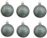 Decoris Kerstballen - 6 stuks - Mintgroen - 8 cm - Glas