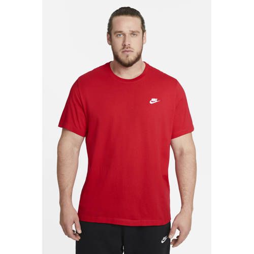 Nike T-shirt rood/wit