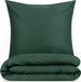 Blumtal Housse de couette Microfibre Nova - Housse de couette individuel 140 x 200 cm - 1 x Taie d'oreiller 80 x 80 cm - Vert foncé