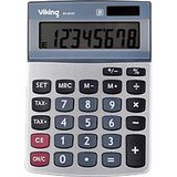 Viking Rekenmachine VK AT-812T plastic/metaal 143,5x102,5x30,5mm grijs/zilver