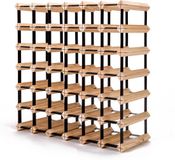 SMH LINE® Wijnrek - 42 flessen - Metaal en Hout