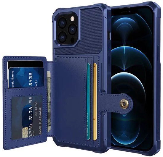 Selected by GSMpunt.nl Portemonnee Hoesje Geschikt voor Apple iPhone 13 Pro Max - Back Cover met Pasjeshouder - Blauw