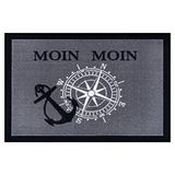 Hanse Home Design deurmat Moin Moin (40x60 cm, anti-slip rugcoating, 100% polyamide, onderhoudsarm, duurzaam, geproduceerd in de EU, ideaal voor de hal) grijs zwart