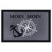 Hanse Home Design deurmat Moin Moin (40x60 cm, anti-slip rugcoating, 100% polyamide, onderhoudsarm, duurzaam, geproduceerd in de EU, ideaal voor de hal) grijs zwart