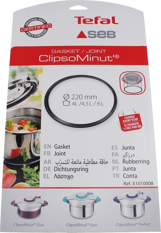 Seb X1010008 Dichting Snelkoker - Clipso Minut - 22cm