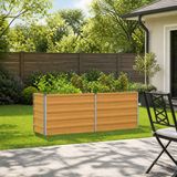vidaXL Verhoogde Tuinbak Natuurlijk Hout 160 x 40 x 55 cm