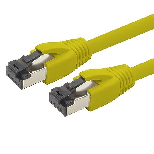 1aTTack.de 0,5 m Cat 8 netwerkkabel CAT8 kabel geel