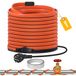Câble chauffant autorégulant, 10 mètres, orange, avec thermostat, pour protection antigel